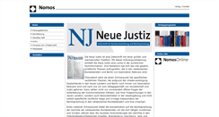 Desktop Screenshot of neue-justiz.nomos.de