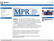 Tablet Screenshot of mpr.nomos.de