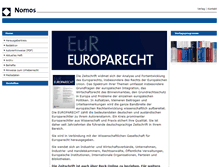 Tablet Screenshot of europarecht.nomos.de